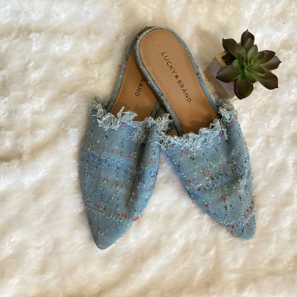 Lucky Brand Bapsee Canvas Slides - Picture 5 of 8